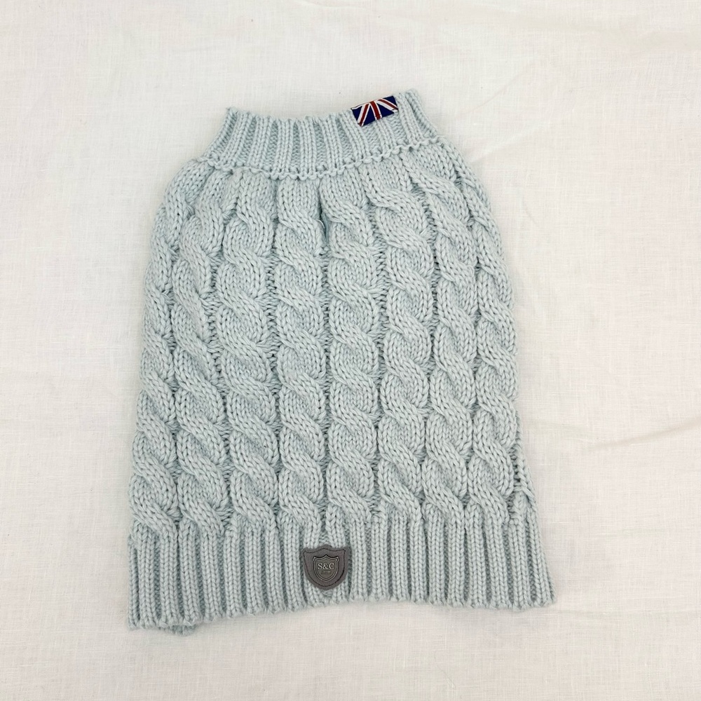 SYDNEY & Co. LONDON Turtleneck Cable Knit Dog Sweater - Picture 2 of 12